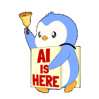 Artificial Intelligence Penguin Sticker by Pudgy Penguins