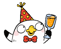 mercylokki おめでとう 乾杯 パティ カモメ Sticker