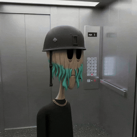 Stuck In Elevator GIF by Lonely Aliens