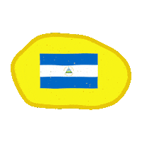 Juan_R_Mon mood bandera nicaragua escudo Sticker