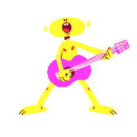 Rock Guitar Sticker by Salvador Padilla