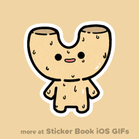 Scared Sweat GIF by Sticker Book iOS GIFs
