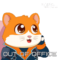 Out Of Office Hamster Sticker by Hamieverse