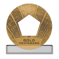 3D Gold Sticker by Pentawards Official