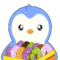 Excited Dunkin Donuts Sticker by Pudgy Penguins