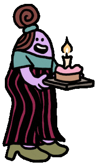 Happy Birthday Cake Sticker by Ruppert Tellac