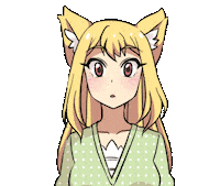 Cat Girl Wow Sticker by Jin