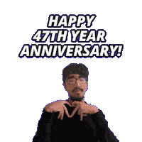 Happy 47Th Anniversary Sticker