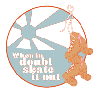 rollerfit skate skater rollerskate skater girl Sticker