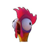 Chicken Screaming Sticker