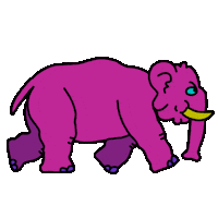 Elephant Walk Pink Sticker by herbertonic