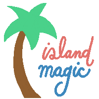 Palm Tree Island Sticker by Design Jord