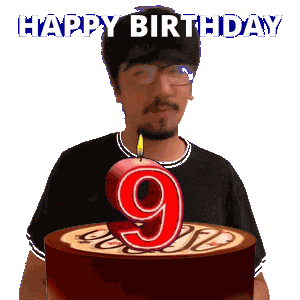 9Th Birthday 9 Years Old Sticker