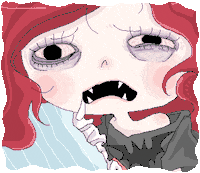vampirehighschool anime halloween good morning tired GIF
