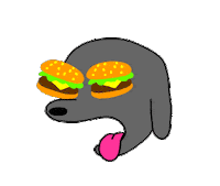 Hungry Burger Sticker by Jason Clarke