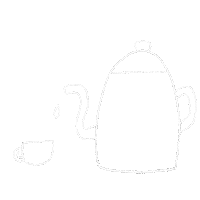 esorairo kawaii white tea simple Sticker