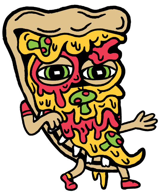 Special Delivery Pizza Sticker by Killer Acid