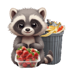 Cute Raccoon Sticker
