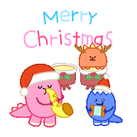 Happy Merry Christmas Sticker by DINOSALLY