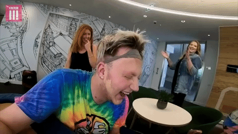 makeup laughing GIF by BBC Three
