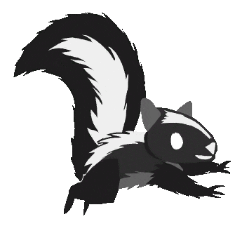 clevendeavgames giphyupload run skunk uch Sticker
