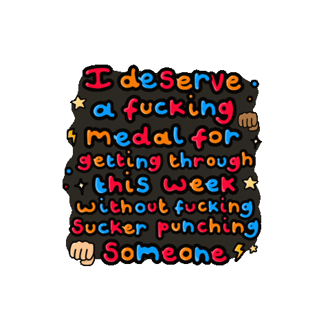 Bad Day Punch Sticker by Innabox