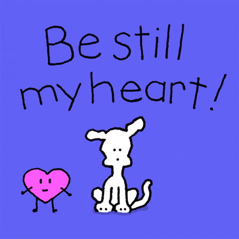 I Love You Be Still My Heart GIF by Chippy the Dog