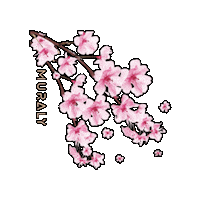 Pink Flowers Sticker by MURALY