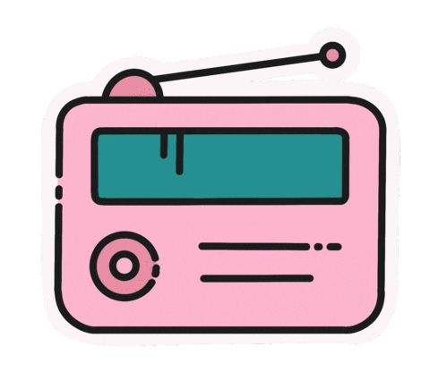 Radio Icon Sticker