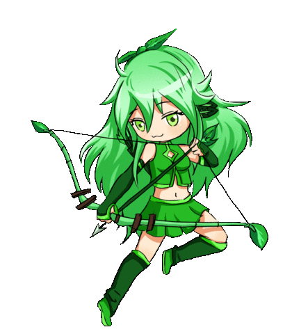 Lunime giphyupload anime girl green Sticker