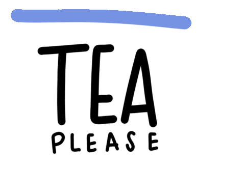Tired Tea Sticker by Nutmeg and Arlo