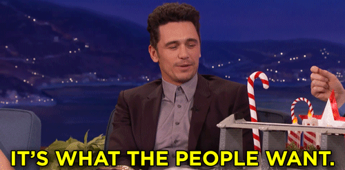 james franco its what the people want GIF by Team Coco