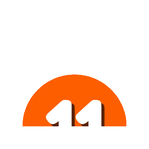 Orange Number Sticker