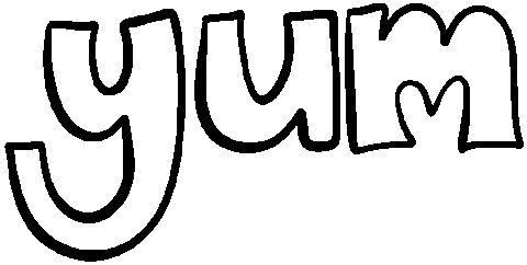 Yum Yum Hearts Sticker by OneSquigglyLine