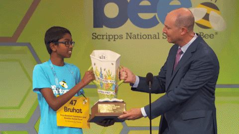 Spelling Bee Win GIF by Scripps National Spelling Bee
