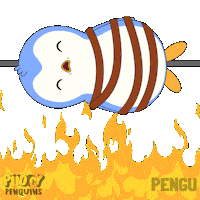 Fire Burn Sticker by Pudgy Penguins