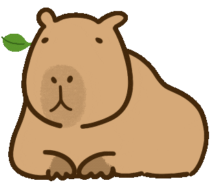 kapi_capybara giphyupload fall calm zen Sticker