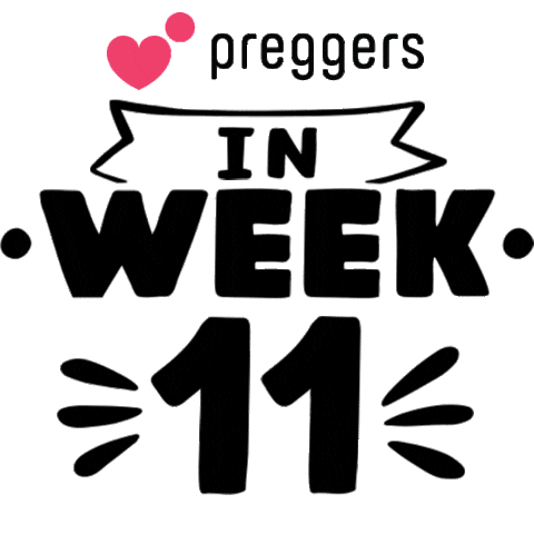 Pregnancy Week 11 Sticker by Preggers