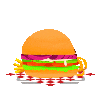 hungry fast food Sticker by JenChibi