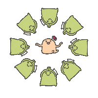 開心 旋轉 Sticker
