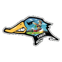 Angry Duck Sticker by LABOR Wakeskate