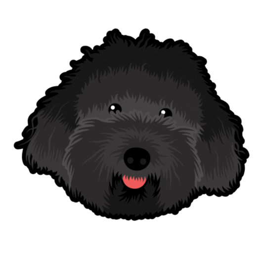 Black Dog Puppy Sticker by Neat Pets Mementos