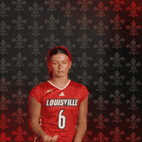 Volleyball Go Cards GIF by Louisville Cardinals