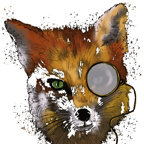Fox Glasses Sticker
