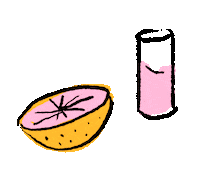 Grapefruit Juice Breakfast Sticker by megan lockhart