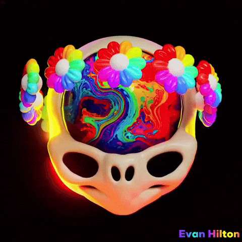 Day Of The Dead Skull GIF by Evan Hilton