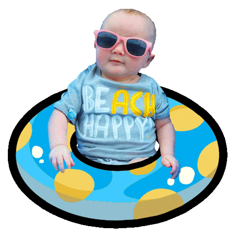 baby beach Sticker by 30A