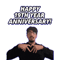 Happy 19Th Anniversary Sticker