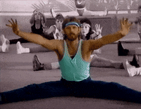 fuzzyghost fitness retro workout 80s GIF