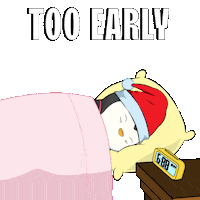 Tired Good Morning Sticker by Pudgy Penguins